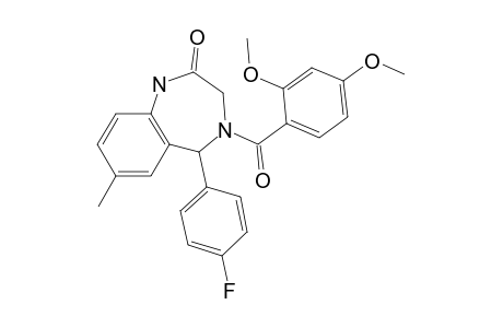 4-(2,4-dimethoxybenzoyl)-5-(4-fluorophenyl)-7-methyl-3,5-dihydro-1H-1,4-benzodiazepin-2-one