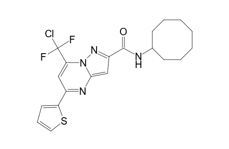 7-[chloranyl-bis(fluoranyl)methyl]-N-cyclooctyl-5-thiophen-2-yl-pyrazolo[1,5-a]pyrimidine-2-carboxamide