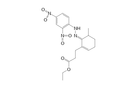 5-methyl-6-oxo-1-cyclohexene-1-propionic acid, ethyl ester, (2,4-dinitrophenyl)hydrazone