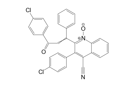 3-(4-Chlorophenyl)-2-(3-(4-chlorophenyl)-3-oxo-1-phenylprop-1-enyl)-4-cyanoquinoline 1-oxide