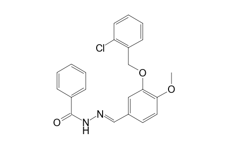 N'-((E)-{3-[(2-chlorobenzyl)oxy]-4-methoxyphenyl}methylidene)benzohydrazide