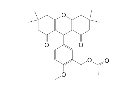 2-methoxy-5-(3,3,6,6-tetramethyl-1,8-dioxo-2,3,4,5,6,7,8,9-octahydro-1H-xanthen-9-yl)benzyl acetate