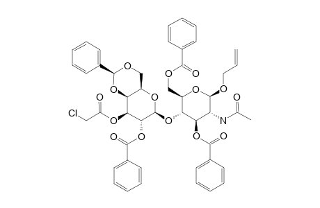 #7;ALLYL-3,6-DI-O-BENZOYL-4-O-(2-O-BENZOYL-4,6-DI-O-BENZYLIDENE-3-O-CHLOROACETYL-BETA-D-GALACTOPYRANOSYL)-2-DEOXY-2-ACETAMIDO-BETA-D-GLUCOPYRANOSIDE