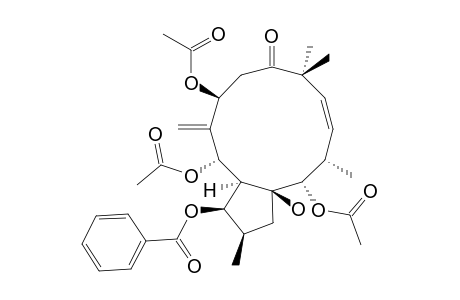 (2S*,3S*,4R*,5R*,7R*,13R*,14R*,15R*)-5,7,14-TRIACETOXY-3-BENZOYLOXY-15-HYDROXY-9-OXOJATROPHA-6(17),11-DIENE