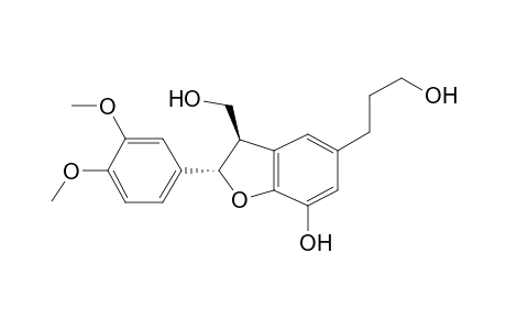 4-O-METHYLCEDRUSINE;2-(3',4'-DIMETHOXYPHENYL)-3-HYDROXYMETHYL-2,3-DIHYDRO-7-HYDROXYBENZOFURAN-5-PROPAN-1-OL