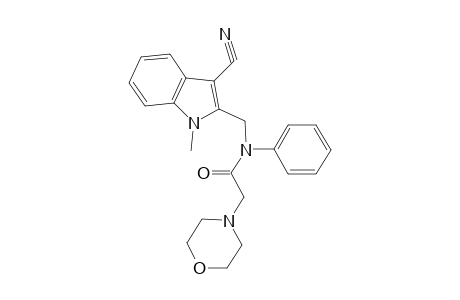 N-[(3-cyano-1-methyl-2-indolyl)methyl]-2-(4-morpholinyl)-N-phenylacetamide