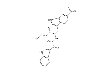 N-[(indol-3-yl)glyoxyloyl]-3-(6-nitroindol-3-yl)alanine, ethyl ester