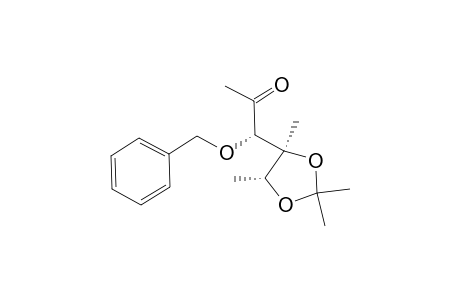 (3S,4S,5R)-4,5-O-Isopropylidene-3-benzyloxy-4,5-dihydroxy-4-methyl-hexane-2-one