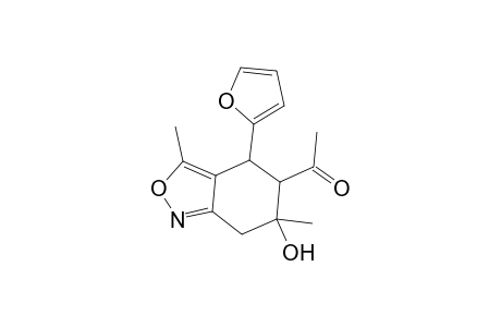 1-[4-(2-Furyl)-6-hydroxy-3,6-dimethyl-4,5,6,7-tetrahydro-2,1-benzisoxazol-5-yl]ethanone