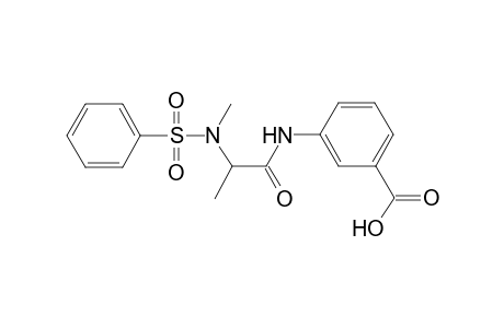 3-[2-[benzenesulfonyl(methyl)amino]propanoylamino]benzoic acid