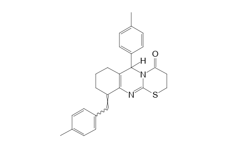 10-(p-methylbenzylidene)-7,8,9,10-tetrahydro-6-p-tolyl-2H,6H-[1,3]-thiazINO[2,3-b]quinazolin-3(2H)-one