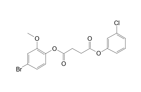 Succinic acid, 3-chlorophenyl 4-bromo-2-methoxyphenyl ester