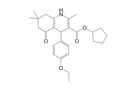 Cyclopentyl 4-(4-ethoxyphenyl)-2,7,7-trimethyl-5-oxo-1,4,5,6,7,8-hexahydro-3-quinolinecarboxylate