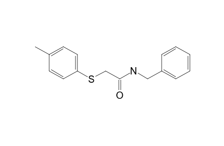 2-(4-methylphenyl)sulfanyl-N-(phenylmethyl)ethanamide