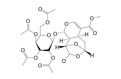 Methyl(1S,4aS,6S,9S,9aS)-6,9-epoxy-8-hydroxy-1-(2',3',4',6'-tetraacetyl-.beta.-d-glucopyranosyloxy)-4a,9a-dihydro-1H-oxepano[4,5-c]pyran-4-carboxylate