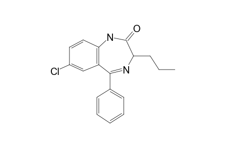 1,4-Benzodiazepin-2(1H,3H)-one, 7-chloro-5-phenyl-3-propyl-