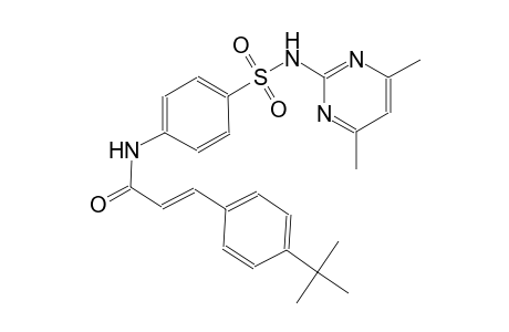 (2E)-3-(4-tert-butylphenyl)-N-(4-{[(4,6-dimethyl-2-pyrimidinyl)amino]sulfonyl}phenyl)-2-propenamide