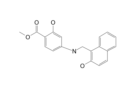 Methyl 4-N-[2-hydroxy-1-naphthylmethyl]amino salicylate