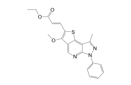 ETHYL-2-(E)-3-METHOXY-6-PHENYL-8-METHYL-PYRAZOLO-[3,4-B]-THIENO-[2,3-D]-PYRIDINE-2-(3-PROPENOATE)