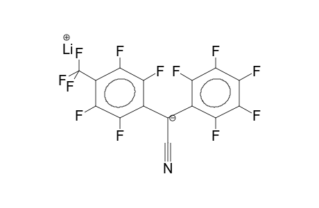 LITHIUM (4-TRIFLUOROMETHYLTETRAFLUOROPHENYL)(PENTAFLUOROPHENYL)CYANOMETHANATE