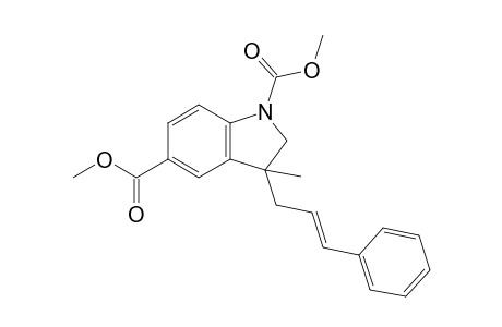 3-((E)-3-Phenylallyl)-3-methyl-2,3-dihydroindole-1,5-dicarboxylic acid dimethyl ester