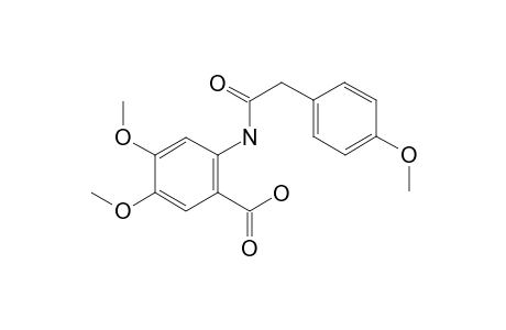 4,5-Dimethoxy-2-[2-(4-methoxyphenyl)ethanoylamino]benzoic acid