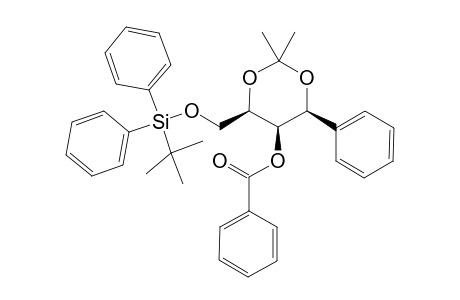 (+/-)-(4R*,5R*,6S*)-5-(BENZYLOXYMETHYL)-4-(TERT.-BUTYLDIPHENYLSILYLOXYMETHYL)-2,2-DIMETHYL-6-PHENYL-1,3-DIOXANE