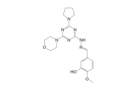 2-[(3-Hydroxy-4-methoxybenzylidene)hydrazino]-4-morpholino-6-(1-pyrrolidinyl)-1,3,5-triazine