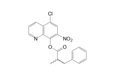 5-chloro-7-nitro-8-quinolinol, alpha-methylcinnamate (ester)