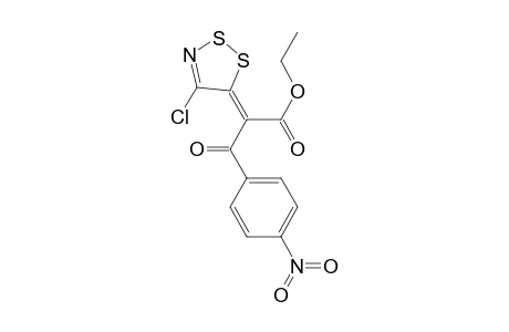 Propanoic acid, 2-(4-chloro-5H-1,2,3-dithiazol-5-ylidene)-3-(4-nitrophenyl)-3-oxo-, ethyl ester