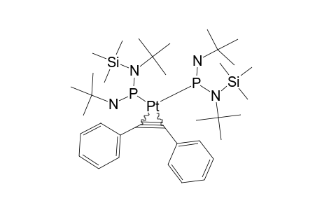 BIS-((TERT.-BUTYLIMINO)-[TERT.-BUTYL-(TRIMETHYLSILYL)-AMINO]-PHOSPHANE)-(DIPHENYLACETYLEN)-PLATIN,ISOMER-#RA