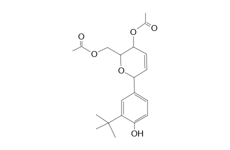 6-[3'-(t-Butyl)-4'-hydroxyphenyl]-2-[(acetoxy)methyl]-3-acetoxy-2,3-dihydro-5H-pyran