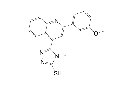 5-[2-(3-methoxyphenyl)-4-quinolinyl]-4-methyl-4H-1,2,4-triazole-3-thiol