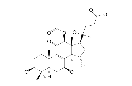 20-HYDROXYLUCIDENIC-ACID-P;(20-XI)-12-BETA-ACETOXY-3-BETA,7-BETA,20-TRIHYDROXY-11,15-DIOXO-25,26,27-TRISNORLANOST-8-EN-24-OIC-ACID