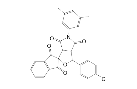 3-(4-chlorophenyl)-5-(3,5-dimethylphenyl)-3a,6a-dihydrospiro[furo[3,4-c]pyrrole-1,2'-indene]-1',3',4,6(3H,5H)-tetraone