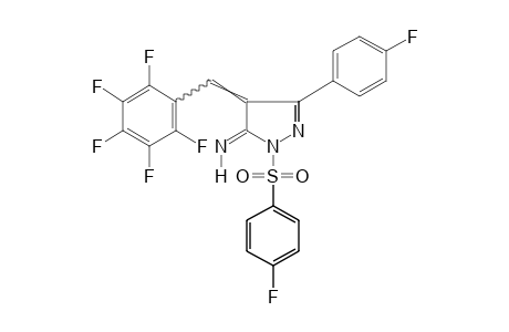 3-(p-FLUOROPHENYL)-1-[(p-FLUOROPHENYL)SULFONYL]-5-IMINO-4-(2,3,4,5,6-PENTAFLUOROBENZYLIDENE)-2-PYRAZOLINE