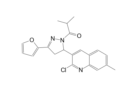 quinoline, 2-chloro-3-[3-(2-furanyl)-4,5-dihydro-1-(2-methyl-1-oxopropyl)-1H-pyrazol-5-yl]-7-methyl-
