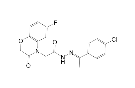 N'-[(E)-1-(4-chlorophenyl)ethylidene]-2-(6-fluoro-3-oxo-2,3-dihydro-4H-1,4-benzoxazin-4-yl)acetohydrazide