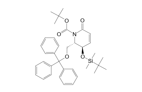 (-)-TERT.-BUTYL-(2S,3R)-3-[[TERT.-BUTYL-(DIMETHYL)-SILYL]-OXY]-6-OXO-2-[(TRITYLOXY)-METHYL]-3,6-DIHYDROPYRIDIN-1(2H)-CARBOXYLATE