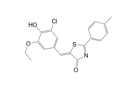 (5Z)-5-(3-chloro-5-ethoxy-4-hydroxybenzylidene)-2-(4-methylphenyl)-1,3-thiazol-4(5H)-one