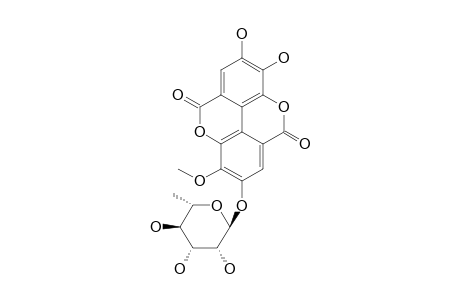 3-METHOXY-ELLAGIC-ACID-4-O-ALPHA-RHAMNOPYRANOSIDE