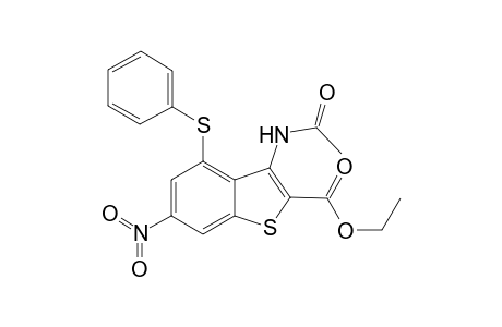3-Acetamido-6-nitro-4-(phenylthio)-1-benzothiophene-2-carboxylic acid ethyl ester