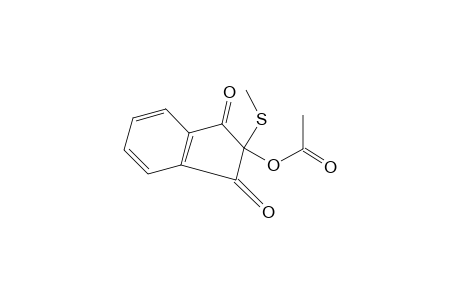 1,3-INDANDIONE, 2-HYDROXY-2-/METHYL- THIO/-, ACETATE