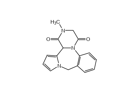 3,14b-dihydro-2-methyl-2H,10H-pyrazino[1,2-a]pyrrolo[2,1-c][1,4]benzodiazepine-1,4-dione