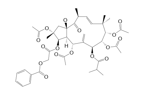 (2R,3R,4R,5R,7S,8S,9S,11E,13S,15R)-2,3,5,7,8,9,15-HEPTAHYDROXYJATROPHA-6(17),11-DIENE-14-ONE-2,5,8,9-TETRAACETATE-3-BENZYLOXYACETATE-7-(2-M