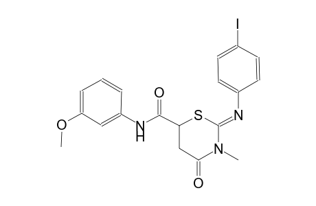 (2Z)-2-[(4-iodophenyl)imino]-N-(3-methoxyphenyl)-3-methyl-4-oxotetrahydro-2H-1,3-thiazine-6-carboxamide