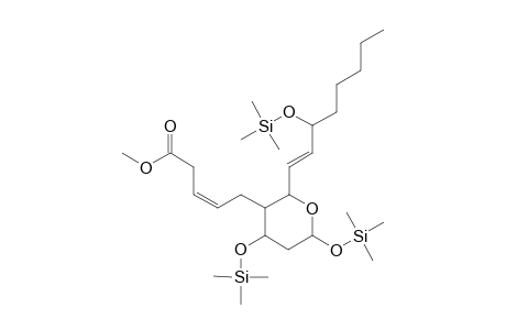 5-(2-(3-(trimethylsiloxy)-1-octenyl)-4,6-di(trimethylsiloxy)-5,6-dihydro-1,4-pyran-3-yl)-3(Z)-pentenoic acid methyl ester