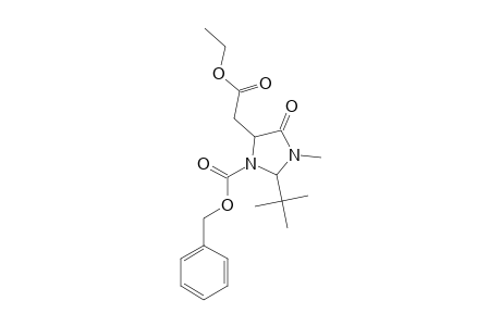 Benzyl 2-tert-butyl-5-(2-ethoxy-2-oxoethyl)-3-methyl-4-oxo-1-imidazolidinecarboxylate
