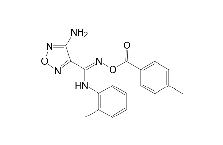 4-Amino-N'-[(4-methylbenzoyl)oxy]-N-(2-methylphenyl)-1,2,5-oxadiazole-3-carboximidamide