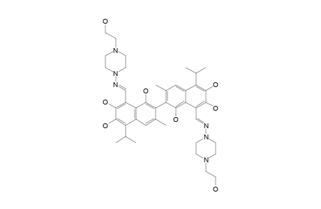 (N-AMINO-N'-HYDROXYETHYL-PIPERAZINE)-GOSSYPOL